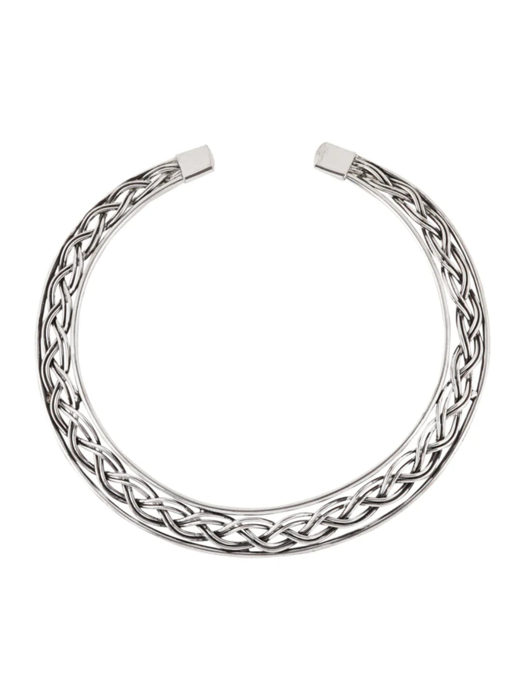 NVR Women's Silver-Plated Oxidized Statement Choker Necklace - Distacart