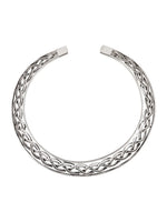 Thumbnail for NVR Women's Silver-Plated Oxidized Statement Choker Necklace - Distacart