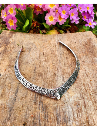 NVR Women's Handmade Silver-Plated Oxidized Collar Choker Necklace - Distacart