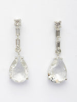 Thumbnail for NVR Women's Silver-Plated White American Diamond-Studded Handcrafted Jewellery Set - Distacart