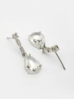 Thumbnail for NVR Women's Silver-Plated White American Diamond-Studded Handcrafted Jewellery Set - Distacart