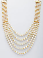 Thumbnail for NVR Women Handcrafted White Beaded Layered Necklace - Distacart