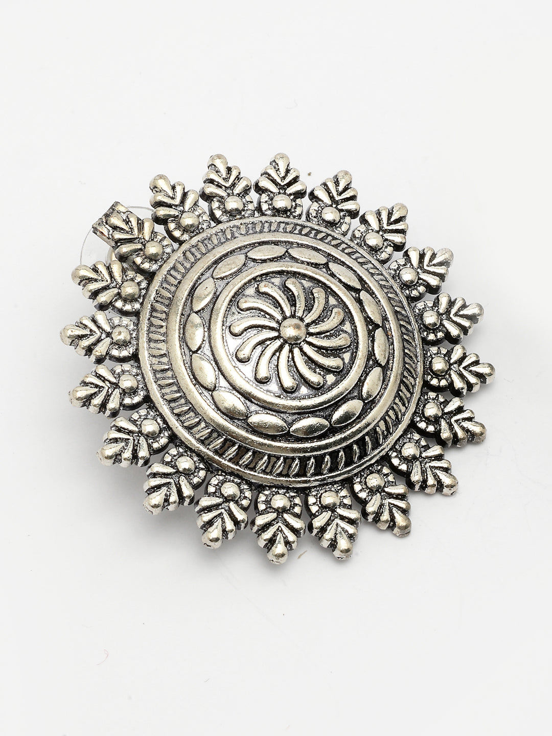 NVR Women Set of 3 Silver Plated Oxidized Traditional Earrings - Distacart