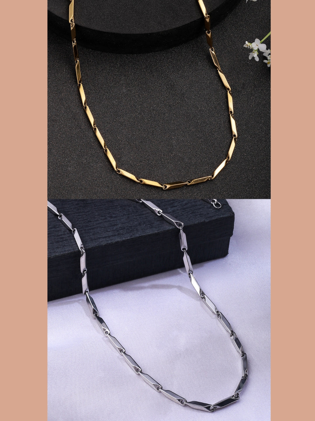 NVR Men Set of 2 Stainless Steel Bohemian Chain - Distacart