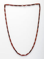 Thumbnail for NVR Men Set of 2 Maroon & Green Rhodium-Plated Stainless Steel Chain - Distacart