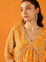 Thumbnail for Lyush Girls Yellow Floral Peplum Top With Sharara Pants - Distacart