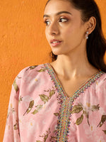 Thumbnail for Lyush Girls Peach Floral Crop Top With Palazzos - Distacart