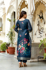 Thumbnail for The52 Women Gorgeous Chanderi Cotton Fabric Straight Kurta, Pant and Dupatta Set