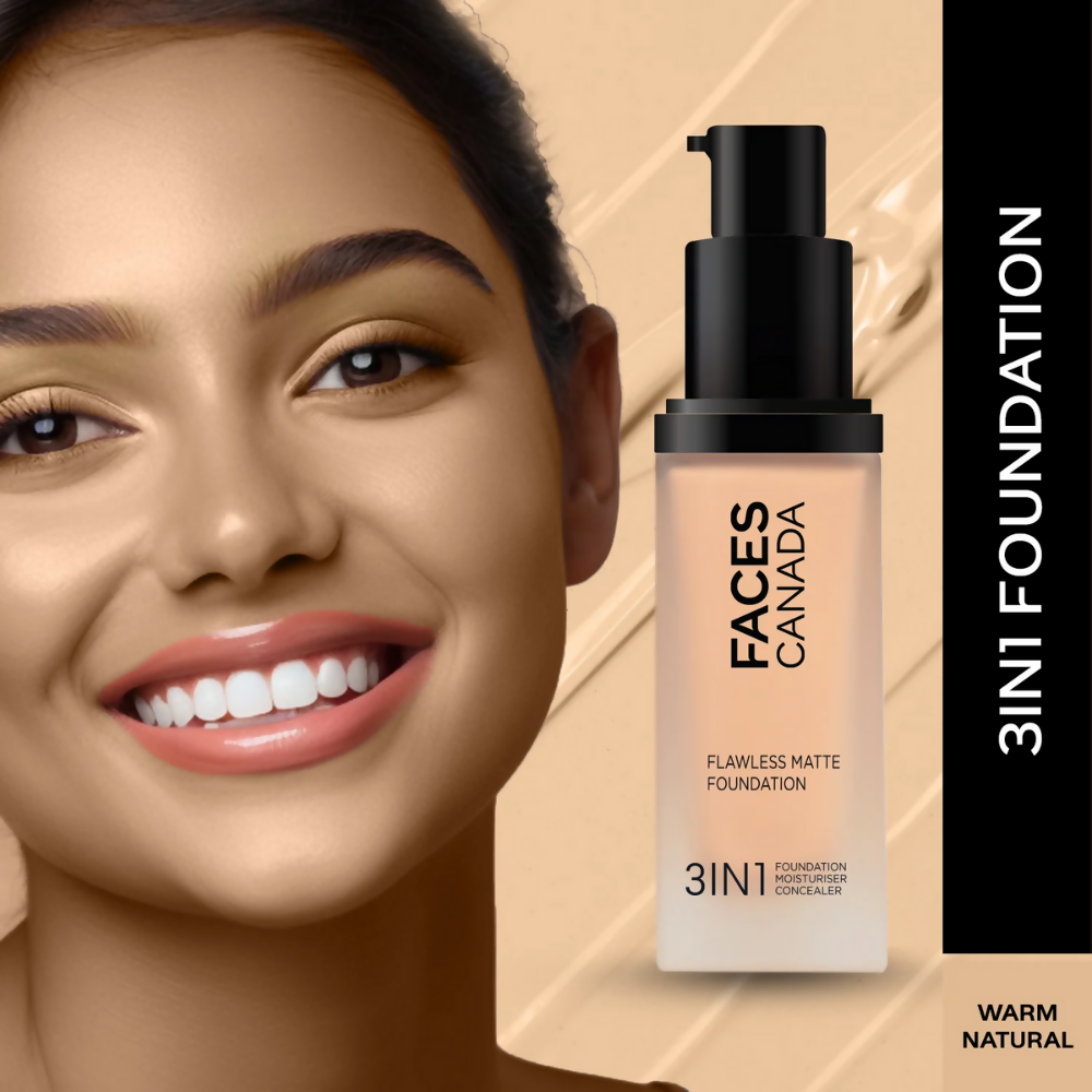 Faces Canada Flawless Matte Foundation - Warm Natural 021 - Distacart