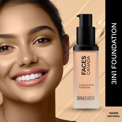 Faces Canada Flawless Matte Foundation - Warm Natural 021 - Distacart