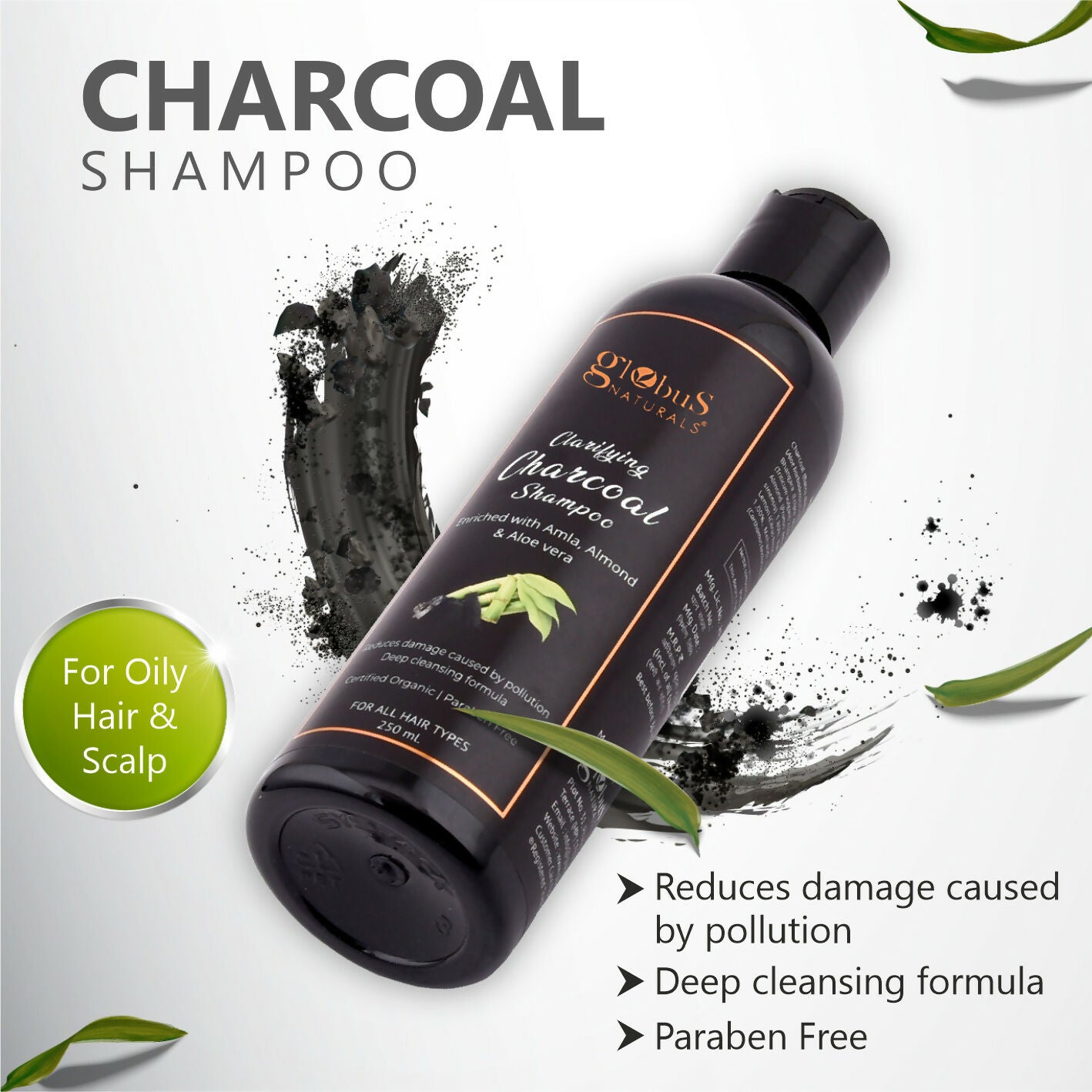 Globus Naturals Charcoal Shampoo - Distacart