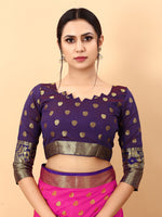 Thumbnail for Vedant Vastram Soft Litchi Silk Kanjeevaram Saree - Rani - Distacart