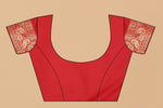 Thumbnail for Vedant Vastram Soft Litchi Silk Kanjeevaram Saree - Red - Distacart