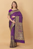 Vedant Vastram Soft Litchi Silk Kanjeevaram Saree - Violet - Distacart