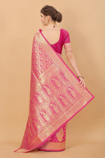 Thumbnail for Vedant Vastram Soft Litchi Silk Kanjeevaram Saree - Pink - Distacart