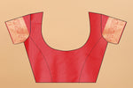 Thumbnail for Vedant Vastram Soft Litchi Silk Kanjeevaram Saree - Red - Distacart