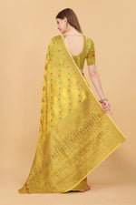 Thumbnail for Vedant Vastram Soft Cotton Silk Banarasi Silk Saree - Yellow - Distacart
