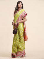 Thumbnail for Vedant Vastram Organza Silk Kanjeevaram Saree - Lemon - Distacart