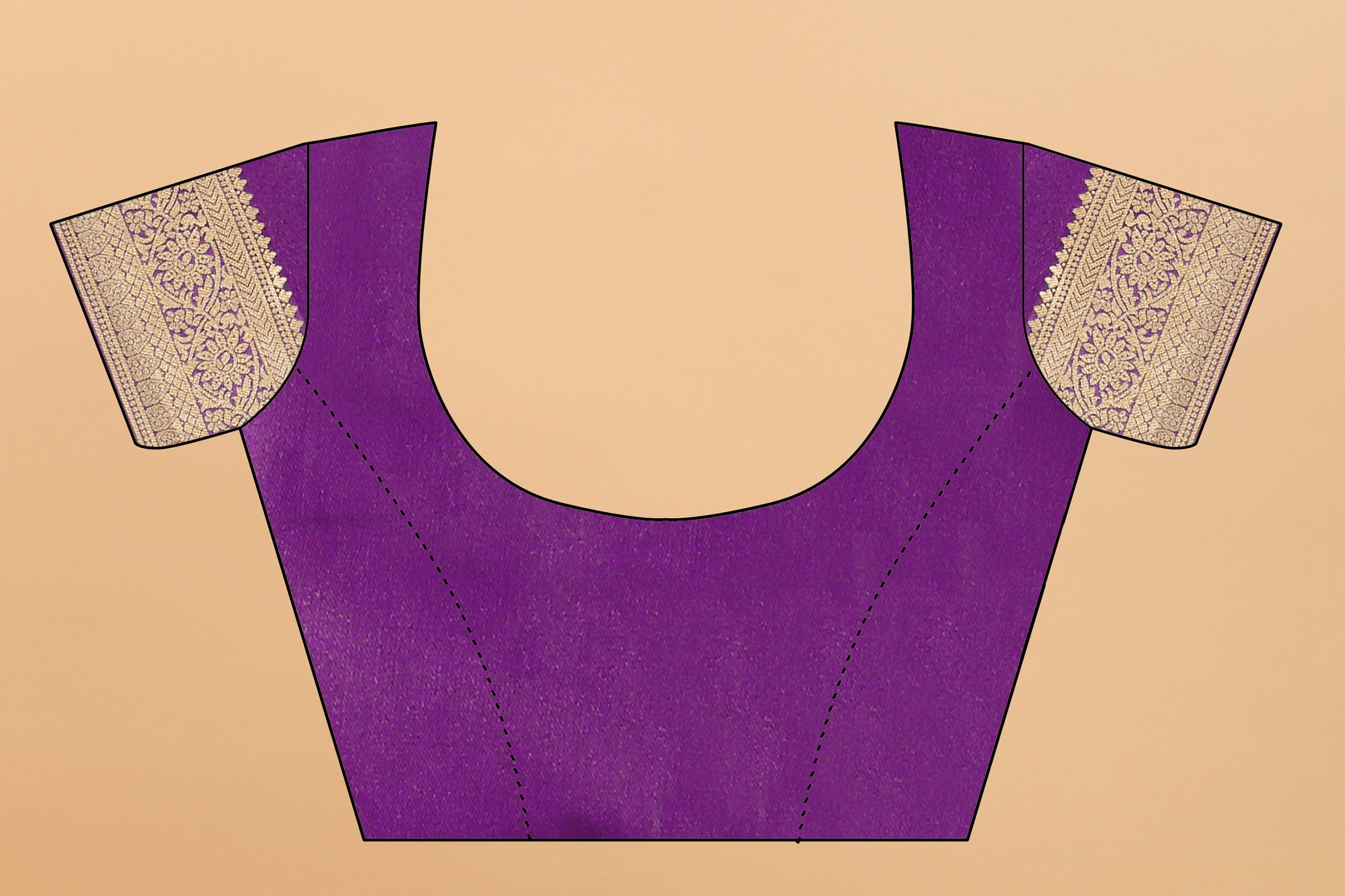 Vedant Vastram Soft Litchi Silk Kanjeevaram Saree - Violet - Distacart