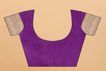 Thumbnail for Vedant Vastram Soft Litchi Silk Kanjeevaram Saree - Violet - Distacart
