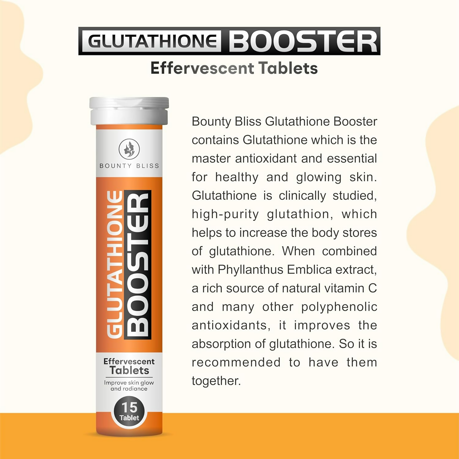 natural glutathione boosters Bounty Bliss Glutathione Booster Effervescent Tablets