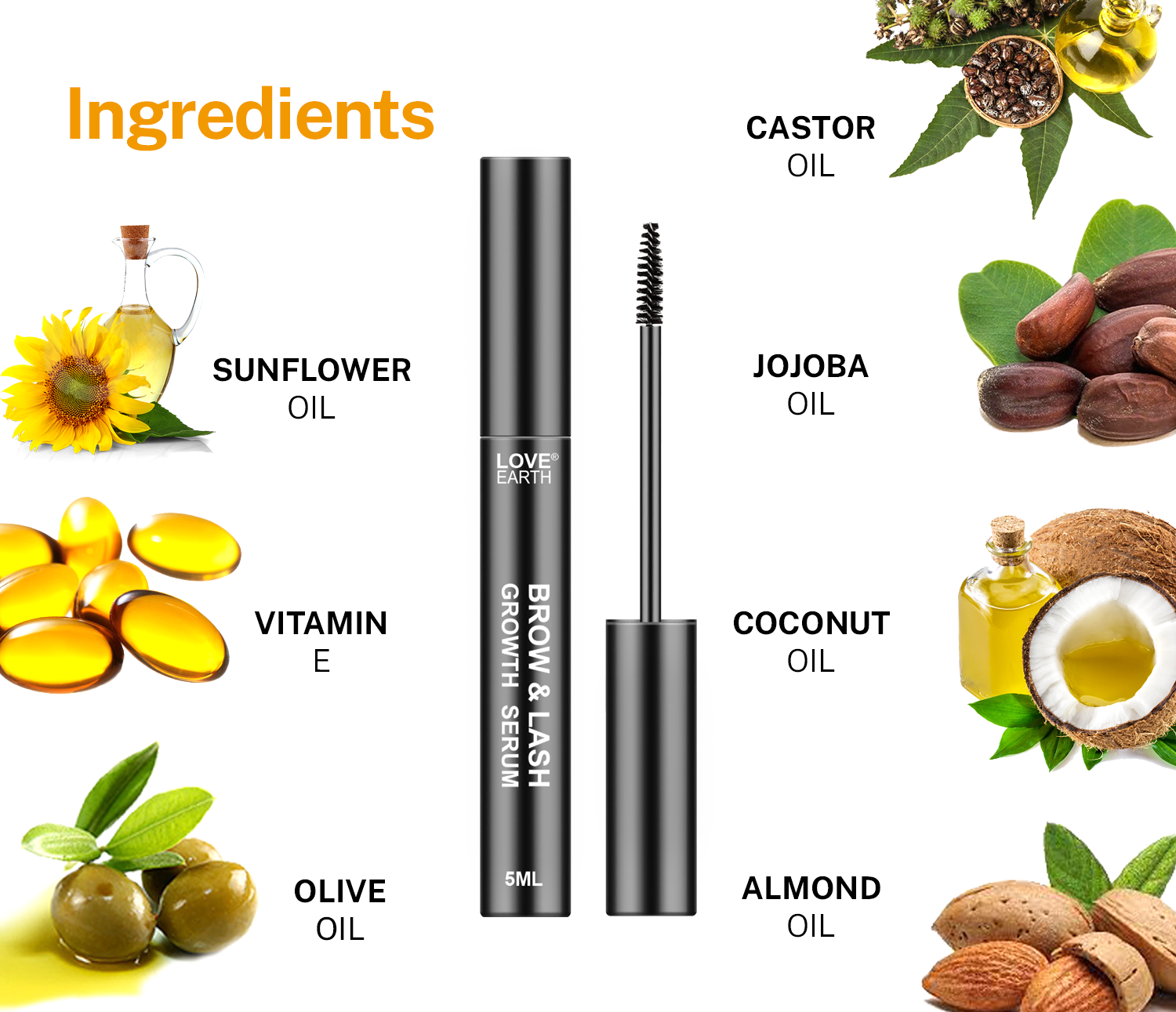 Love Earth Organic Eyelash Growth Serum - Dista