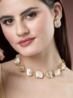 Thumbnail for NVR Women's Gold-Plated Mother of Pearl Handcrafted Jewellery Set - Distacart