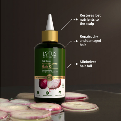 Lotus Botanicals Red Onion Hair Fall Control Hair Oil - Distacart