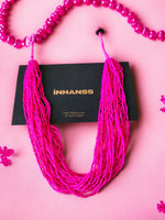Thumbnail for Inhanns Handmade Beaded Multilayer Necklace, 20 Layers - Hot Pink - Distacart