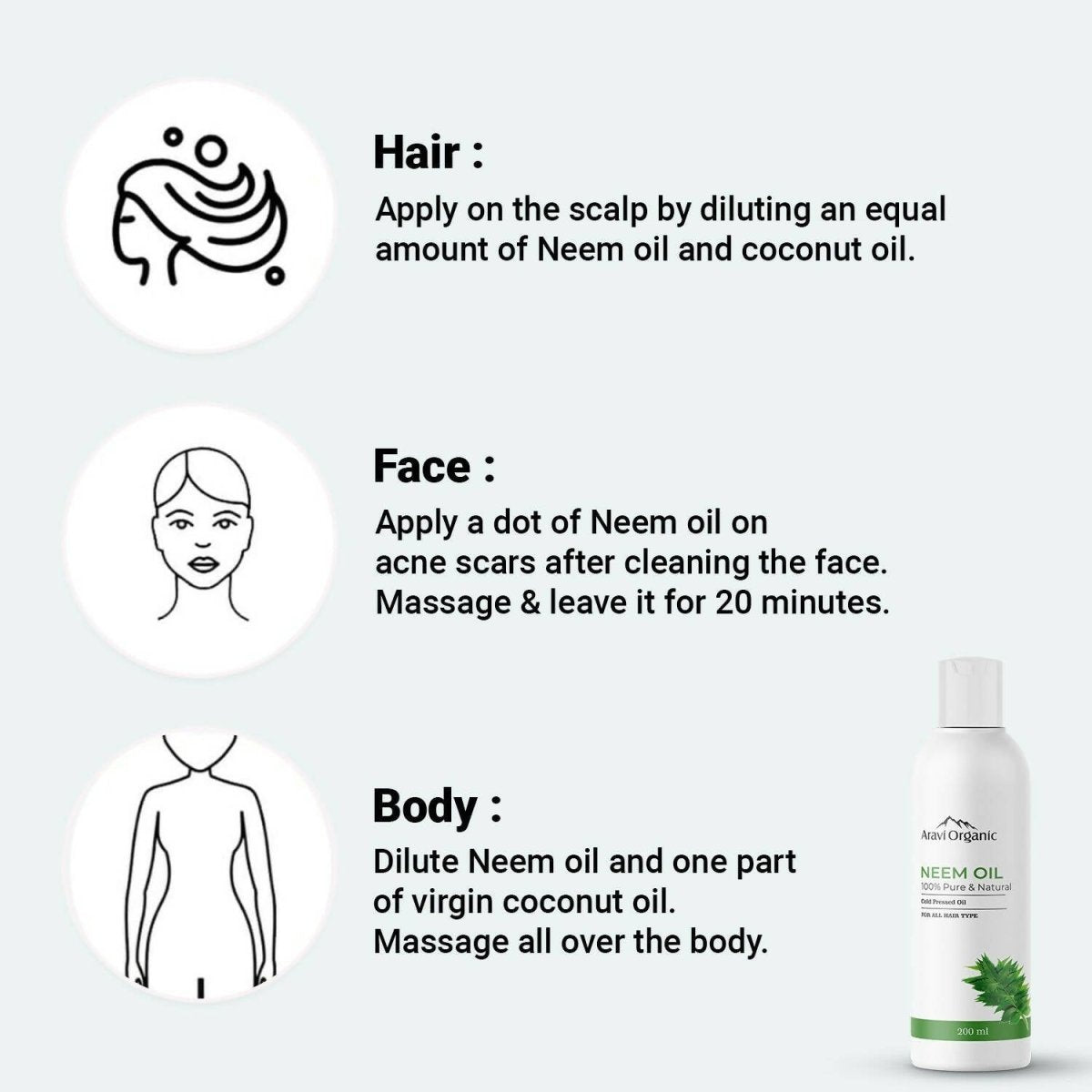 Aravi Organic 100 % Pure Cold Pressed Neem Oil - Distacart