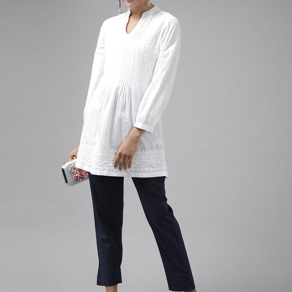 Yufta Navy Blue Cotton Fit Trousers - Distacart