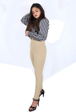 Thumbnail for Cream Nylon Viscose Ankle Length Jegging - Hiral Fashion