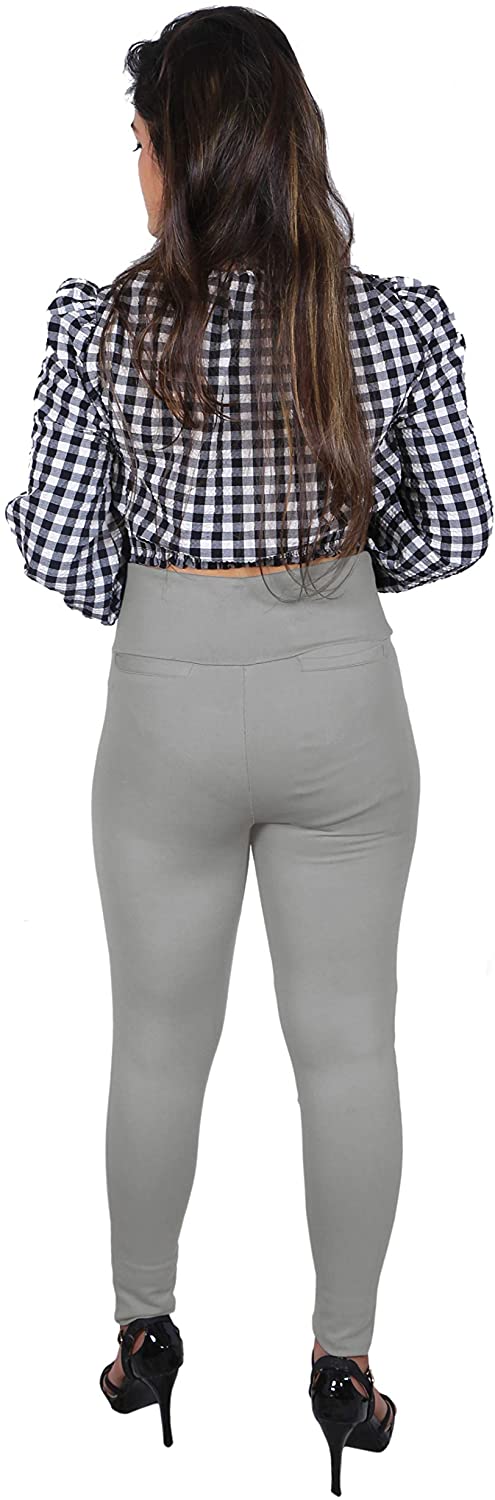 Grey Nylon Viscose Ankle Length Jegging - Hiral Fashion