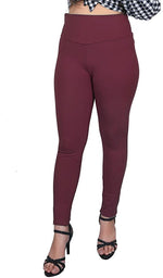 Thumbnail for Maroon Nylon Viscose Ankle Length Jegging - Hiral Fashion