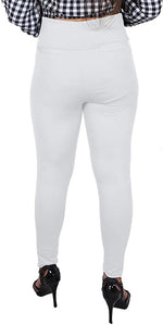 Thumbnail for White Nylon Viscose Ankle Length Jegging - Hiral Fashion