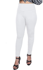 Thumbnail for White Nylon Viscose Ankle Length Jegging - Hiral Fashion
