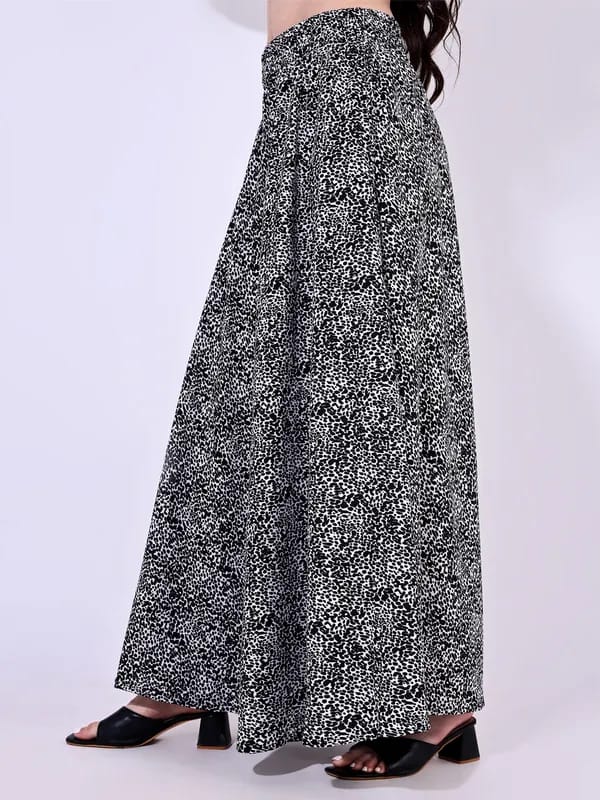 Black Crepe Ankle Length Palazzo - Hiral Fashion