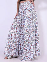 Thumbnail for White Crepe Ankle Length Palazzo - Hiral Fashion