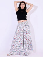 Thumbnail for White Crepe Ankle Length Palazzo - Hiral Fashion