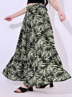 Thumbnail for Green Crepe Ankle Length Palazzo - Hiral Fashion