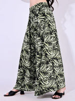 Thumbnail for Green Crepe Ankle Length Palazzo - Hiral Fashion
