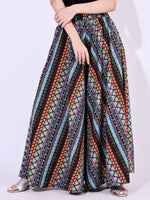 Thumbnail for Multicolor Crepe Ankle Length Palazzo - Hiral Fashion