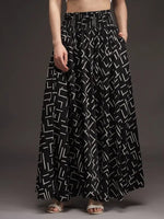Thumbnail for Black Crepe Ankle Length Palazzo - Hiral Fashion