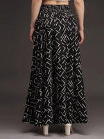 Thumbnail for Black Crepe Ankle Length Palazzo - Hiral Fashion