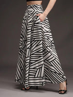 Thumbnail for White Crepe Ankle Length Palazzo - Hiral Fashion