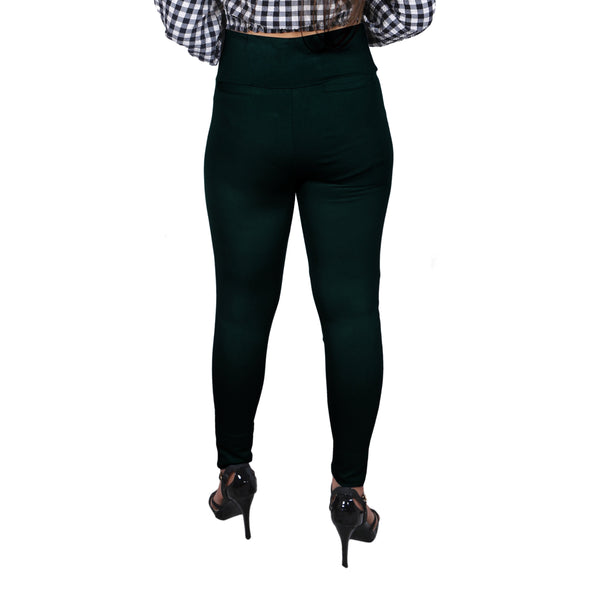 Black Nylon Viscose Ankle Length Jegging - Hiral Fashion