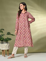 Thumbnail for Sangria Printed A-Line Kurta