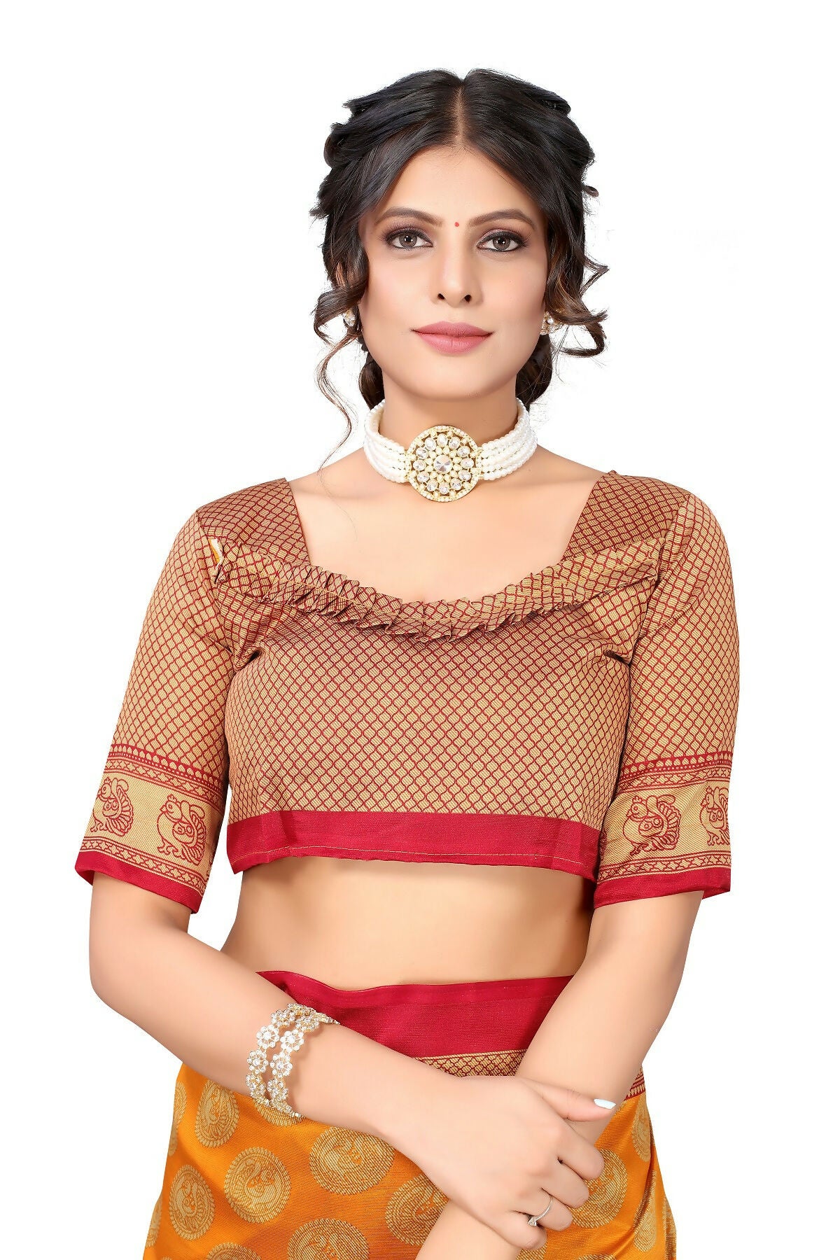 Vamika mustard Printed Art Silk Saree - Distacart