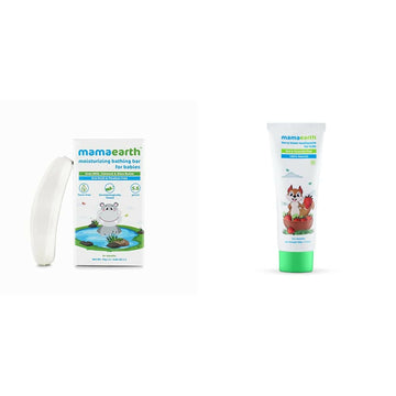Mamaearth Moisturizing Baby Bathing Soap Bar & Natural Berry Blast Kids Toothpaste - Distacart