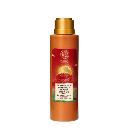 Forest Essentials Soundarya Luminous Beauty Body Oil with 24 Karat Gold Shimmer - Distacart